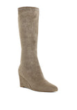 Tulsha Microfiber Wedge Heel Boots