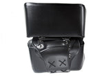 Black Motorcycle Saddlebags with Studs