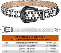 Premium Strap Biker Skull Bling Rhinestones Crystal Studded Belt