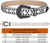Premium Strap Biker Skull Bling Rhinestones Crystal Studded Belt