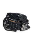 Premium Straps Biker Bling Rhinestone Crystal Diamond Belt with Crosses