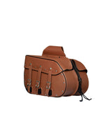 Genuine Premium Naked Brown Leather Concealed Carry Motorcycle Saddlebag Jimmy Lee Leathers Club Vest