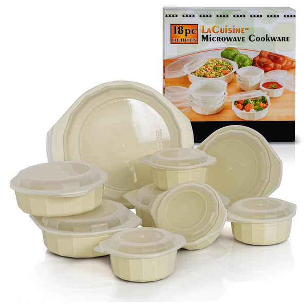 LaCuisine 18 Piece Microwave Cookware Set - Food Storage Containers