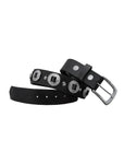 Black Motorcycle Leather Belt With Conchos