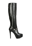 Nephele Silver Stud Stiletto Calf Boots