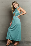 Ninexis Know Your Worth Criss Cross Halter Neck Maxi Dress