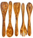 Olive Wood Kitchen Servers Set -5 pcs