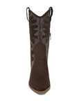 Rambler Rhinestones Embellished Calf Boots