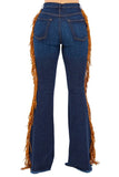 Fringe Bell Bottom in Dark Wash- 30 Inseam