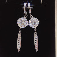 10 Carat Moissanite 925 Sterling Silver Earrings