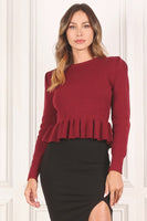 Peplum sweater top