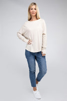 Cotton Raglan Sleeve Thumbhole Top