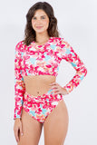 TWO PIECE FLORAL PRINTS LONG SELEEVES