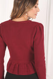 Peplum sweater top