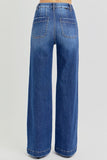 RISEN Full Size High Rise Wide Leg Jeans with Slanted Pockets