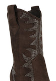 Rambler Rhinestones Embellished Calf Boots