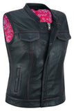 VIOLET PINK MC STYLE MOTORCYCLE CCW VEST FOR WOMEN